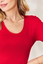 Basic Bae Full Size Round Neck Short Sleeve Bodysuit Everyday Style
