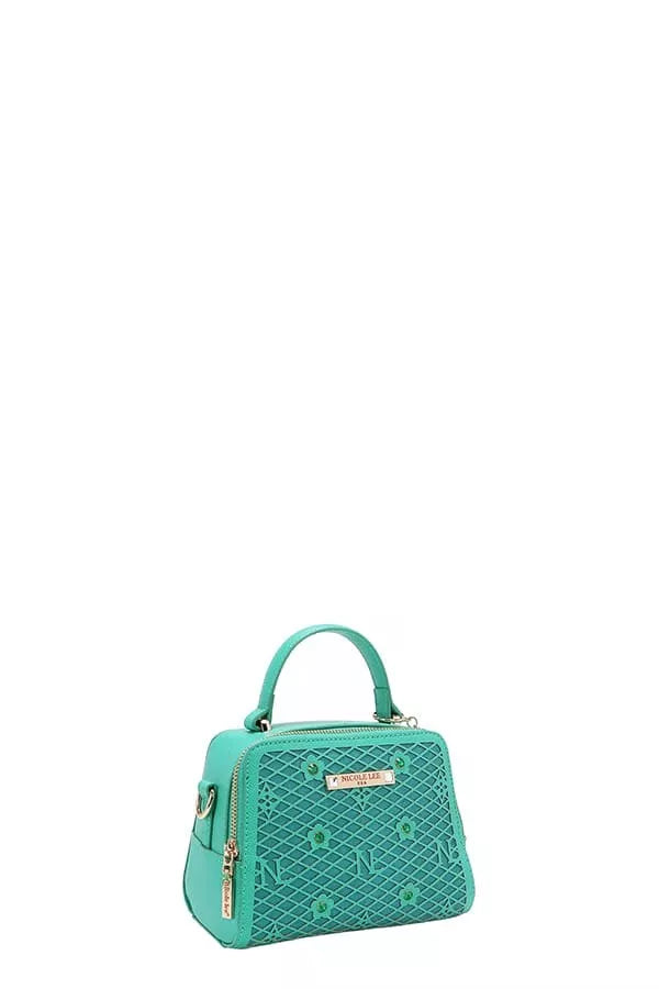 Gracie Mini Handbag – Laser-Cut Rhinestone Crossbody Purse
