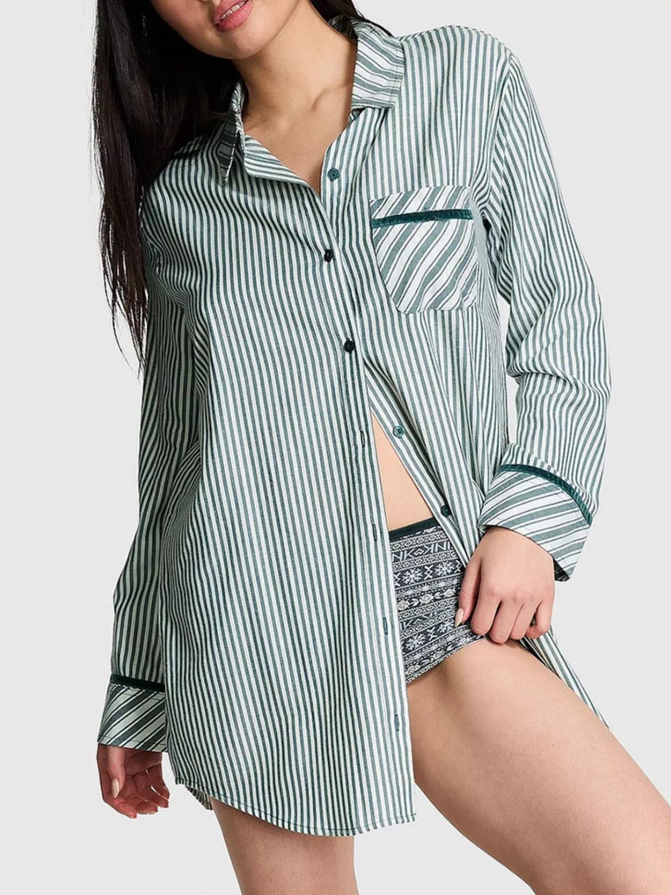 Striped Long Sleeve Button-Up Shirt – Classic Casual Chic