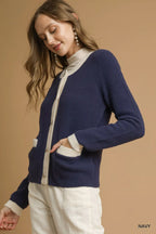 Umgee Two-Tone Button Front Cardigan – Cozy Chic Layered Style