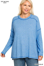 Pink Long Sleeve T-Shirt for Women | Soft Cotton Blend Casual Top