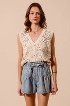 SO ME Flared Denim Shorts with Elastic Waist – Trendy, Comfortable & Versatile