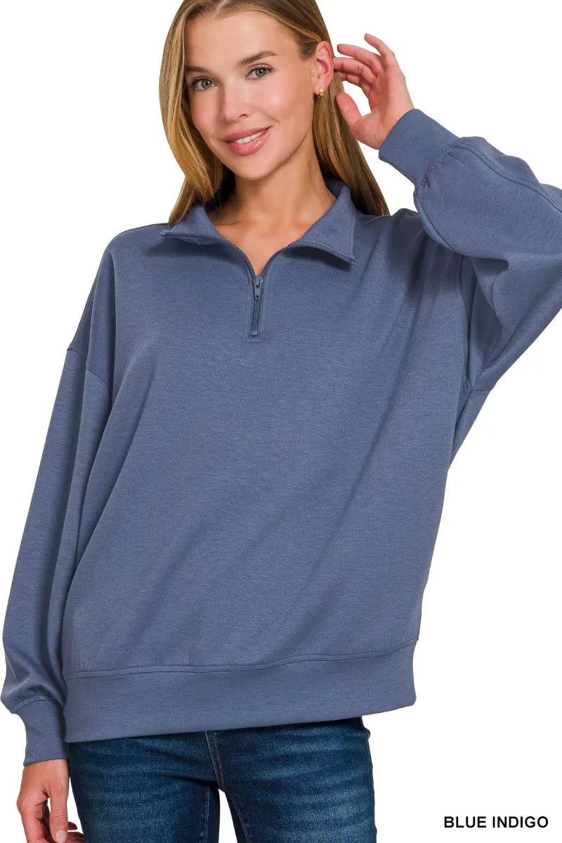 Scuba Quarter-Zip Sweatshirt – Trendy & Comfortable Casual Essential