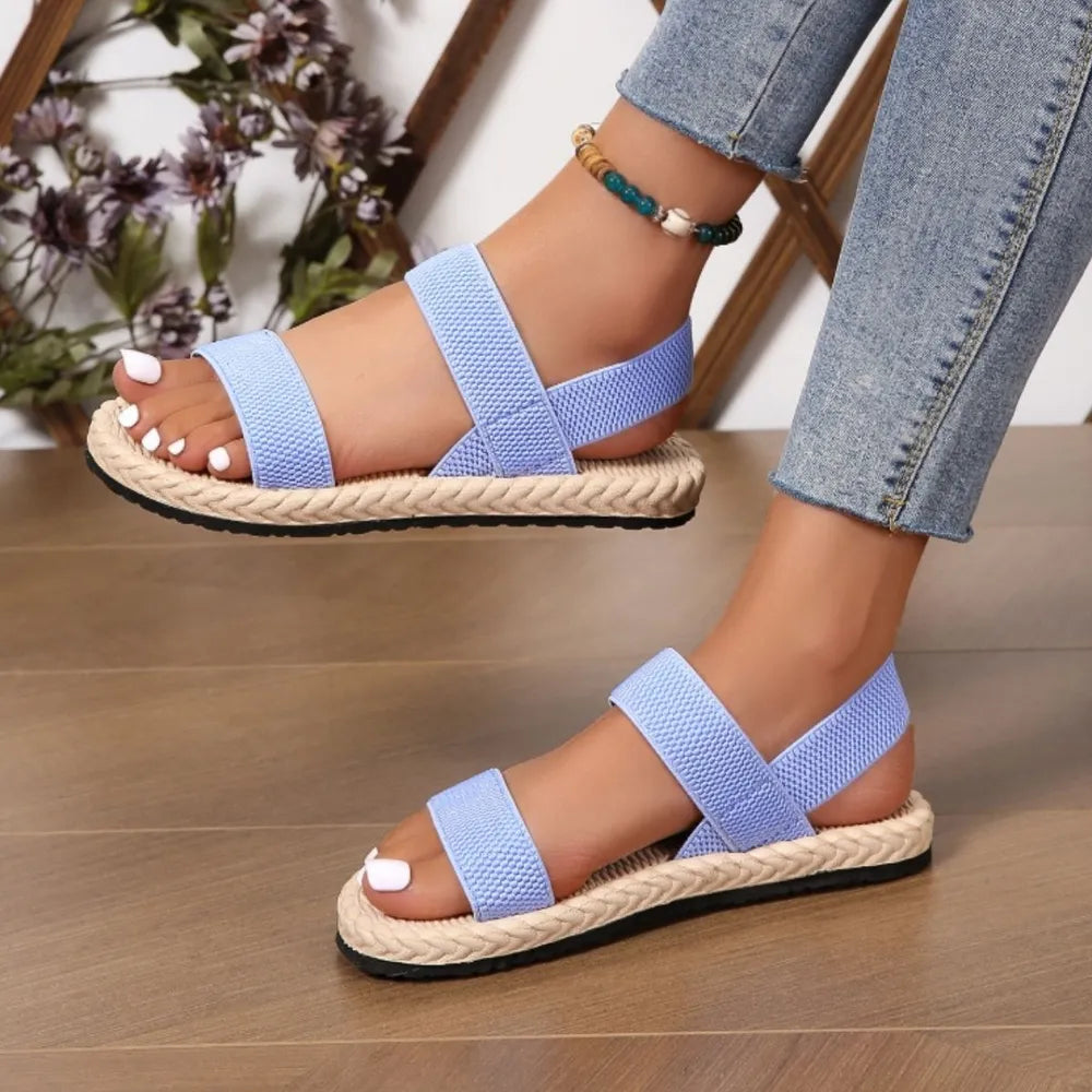 Open Toe Flat Sandals – Casual Comfortable Summer Shoes