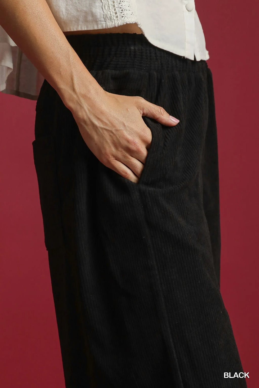 Black High-Waisted Palazzo Pants – Wide Leg, Pockets & All-Day Comfort