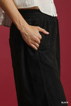 Black High-Waisted Palazzo Pants – Wide Leg, Pockets & All-Day Comfort