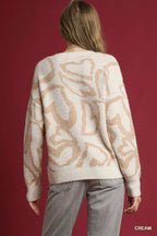 Heart Print Crew Neck Sweater – Cozy, Cute & Stylish Layer