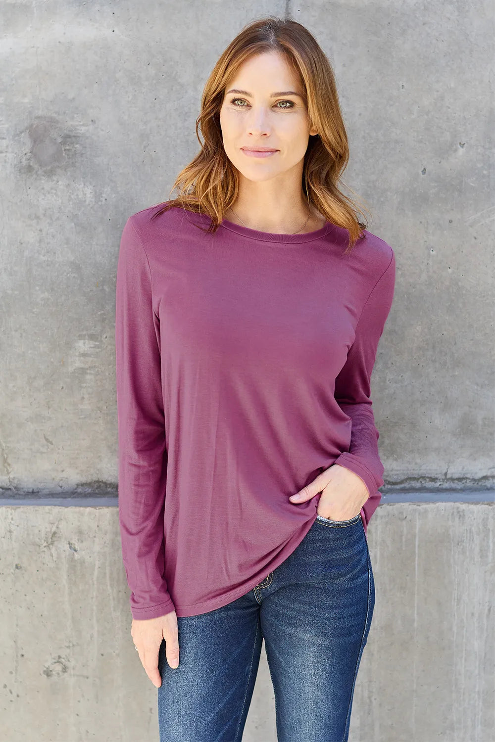 Round Neck Long Sleeve Top – Classic, Comfy & Versatile
