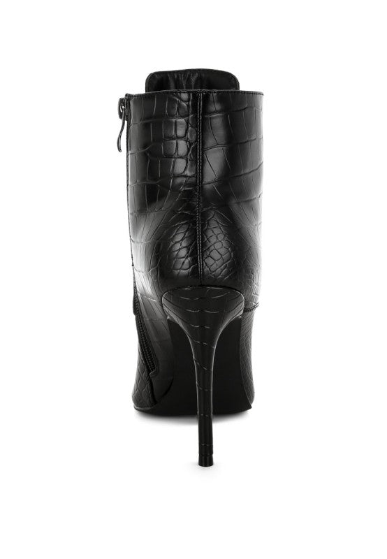 Rag Company Mesta Croco Stiletto Boots – Bold Textured Luxe Style