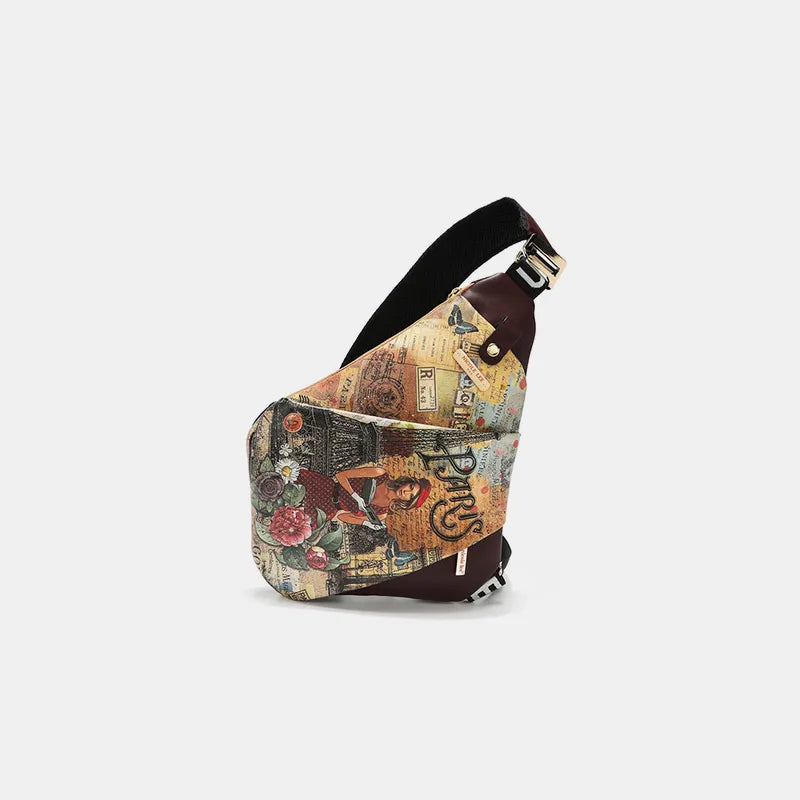 Nicole Lee Vegan Leather Leopard & Lip Crossbody – Bold, Chic & Compact