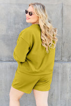 Textured Long Sleeve Top & Shorts Set – Comfy, Stylish & Versatile