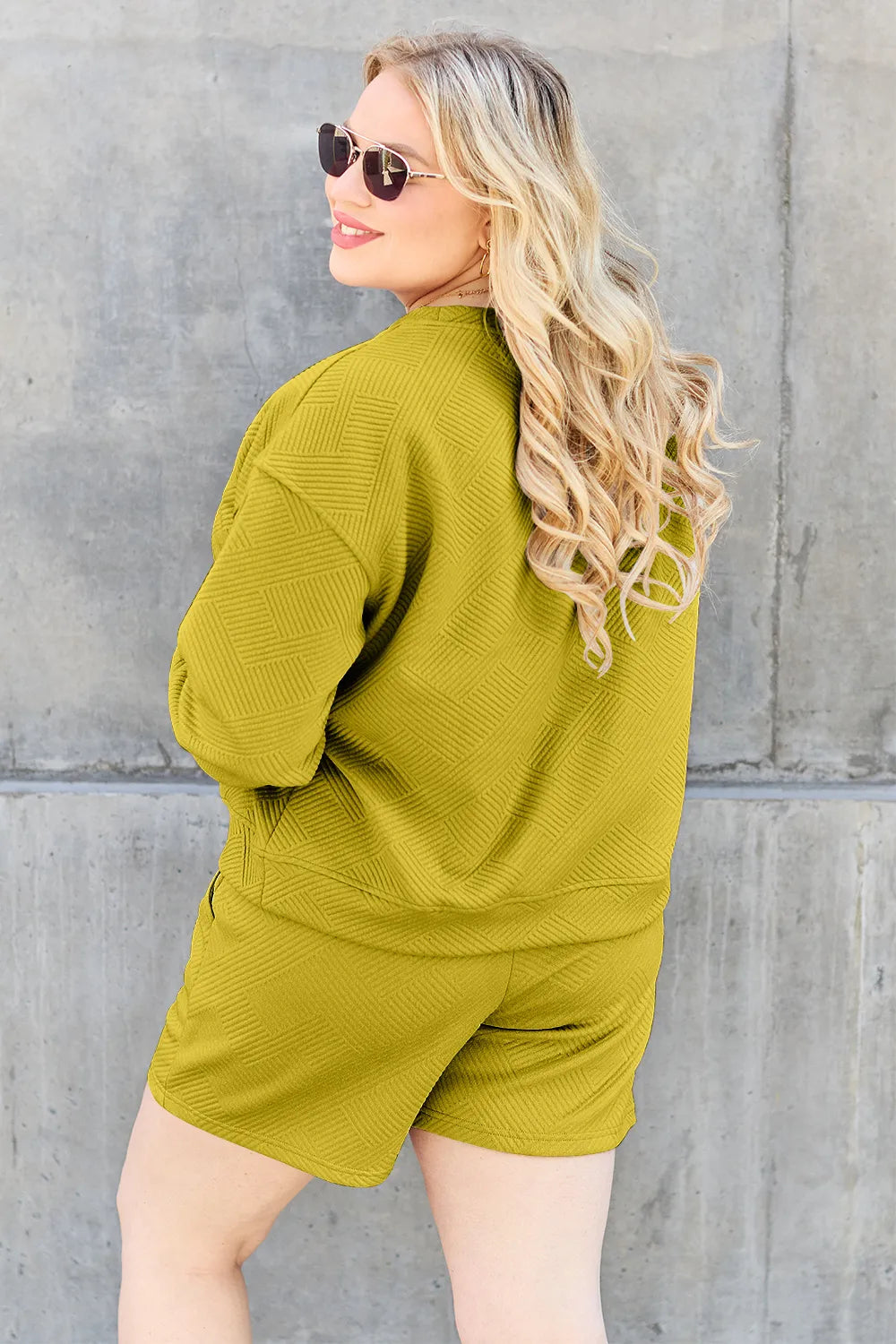 Textured Long Sleeve Top & Shorts Set – Comfy, Stylish & Versatile
