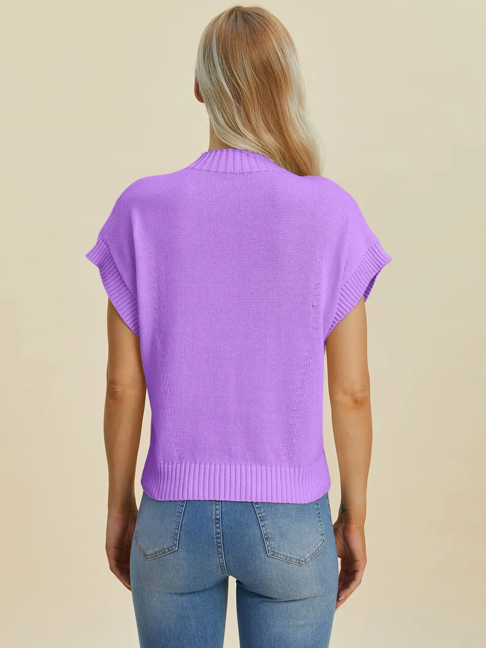 Mock Neck Short Sleeve Sweater – Chic, Cozy & Versatile