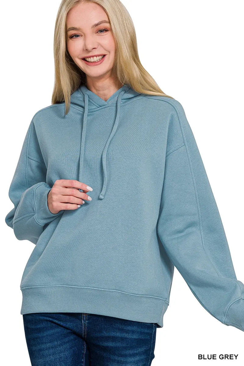 Zenana Blue-Grey Relaxed Fit Hoodie – Cozy Everyday Essential