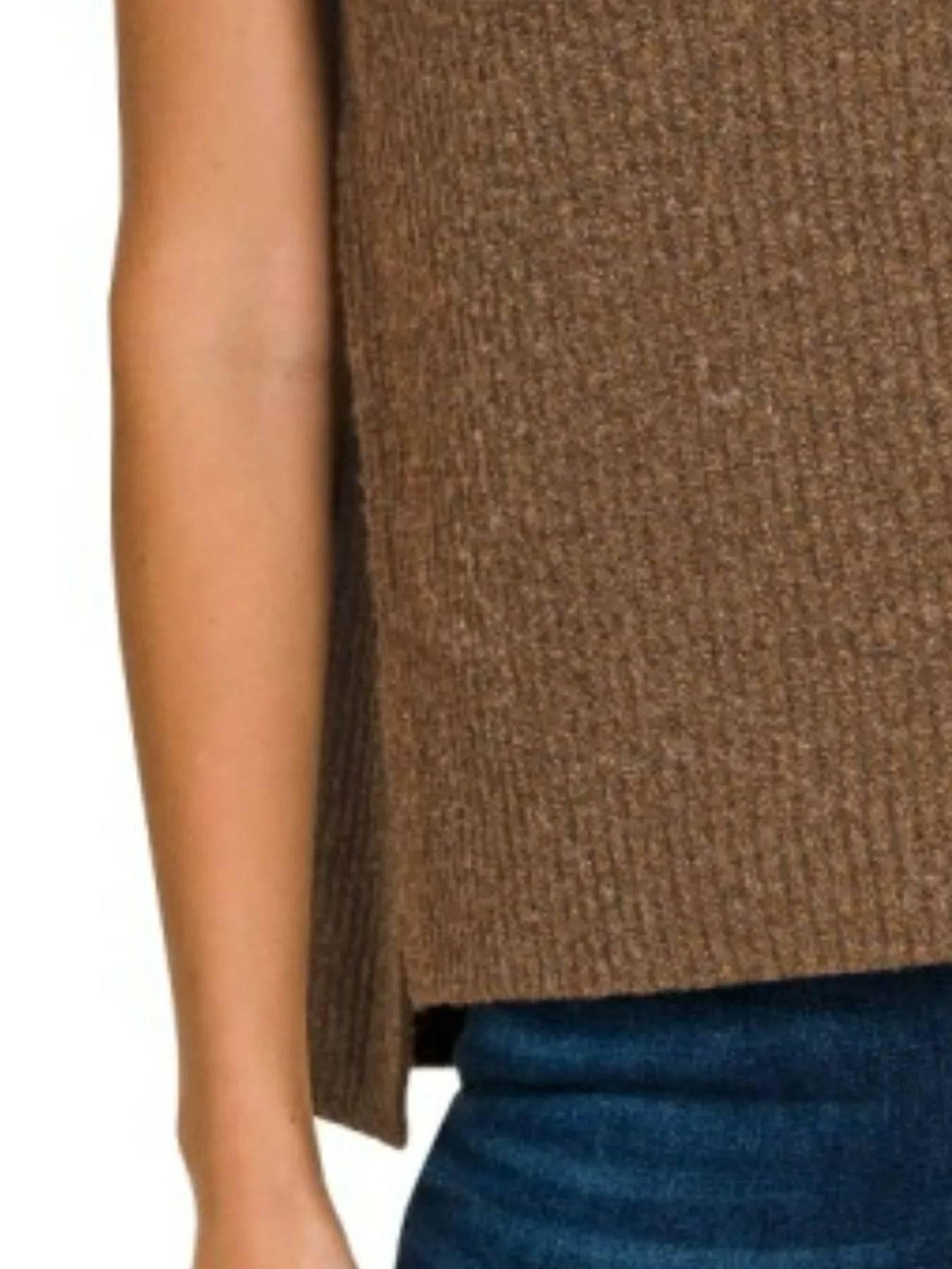 Oversized Sweater Vest with Side Slits Cozy Chic & Layer-Ready