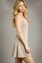 Umgee Crisscross Square Neck Active Dress Stylish & Performance Ready