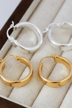 Gold-Plated Brass Huggie Earrings – Classic Everyday Jewelry