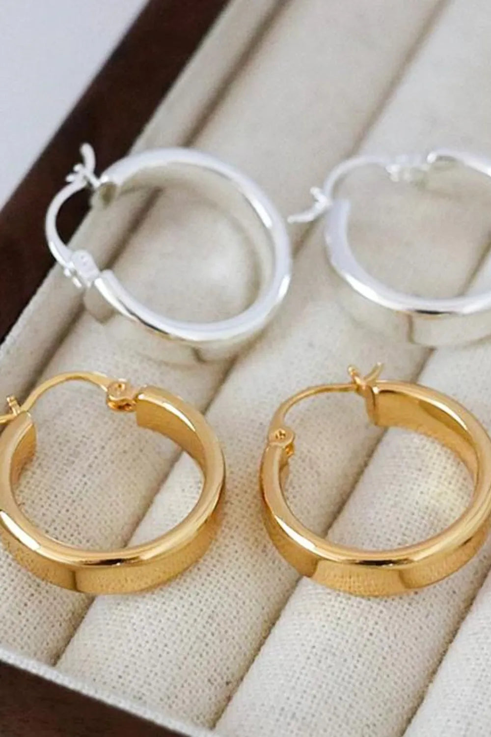Gold-Plated Brass Huggie Earrings – Classic Everyday Jewelry
