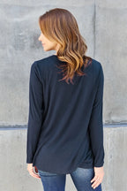 V-Neck Long Sleeve Top – Classic, Flattering & Versatile