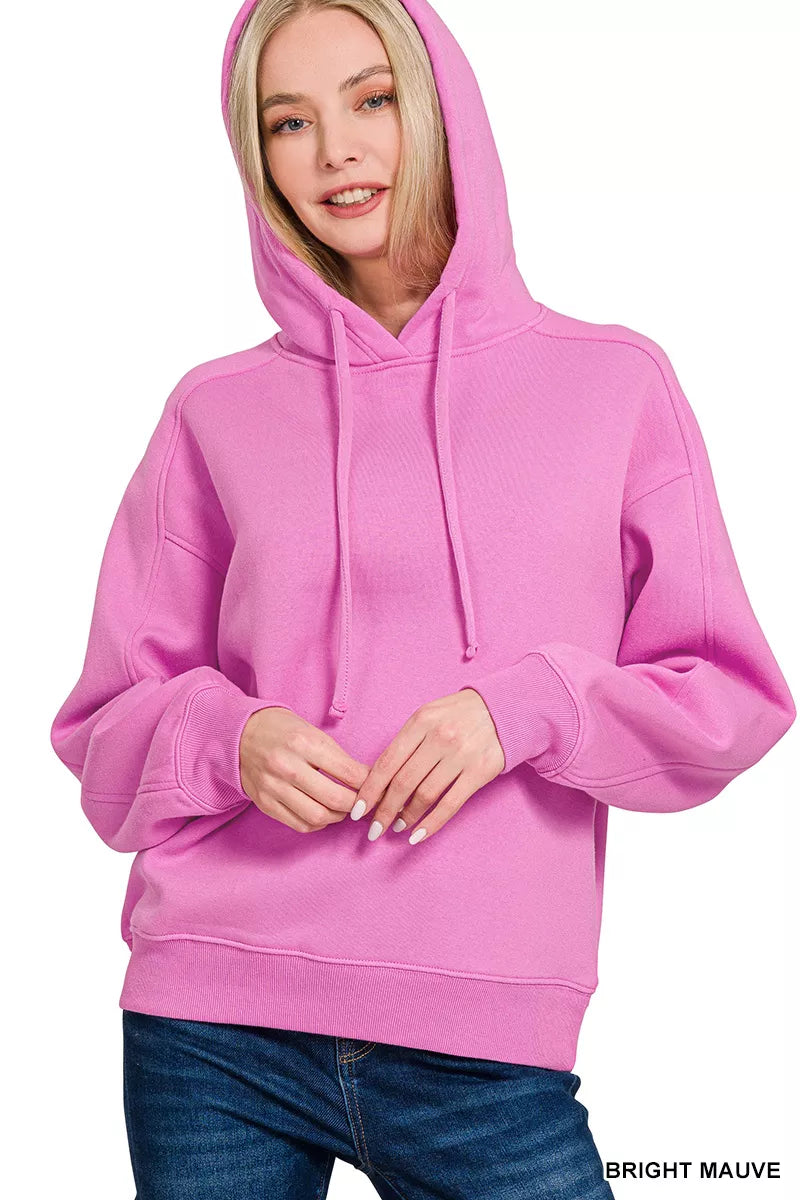 Zenana Relaxed Fit Fleece Pullover Hoodie – Cozy Everyday Style