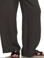 Zenana Woven Crepe Elastic Band Pants – Chic & Versatile Fit