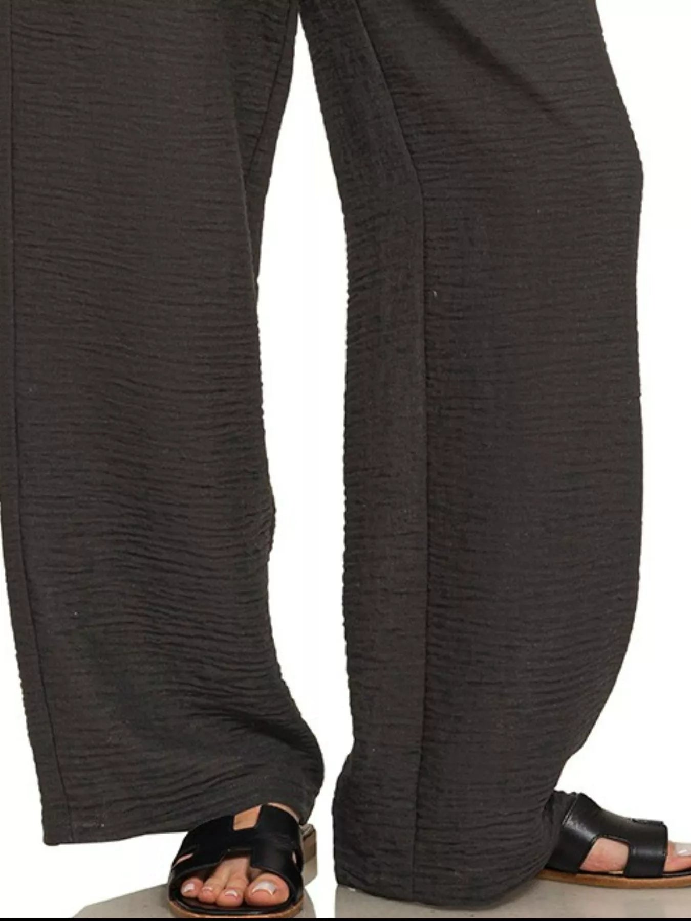 Zenana Woven Crepe Elastic Band Pants – Chic & Versatile Fit