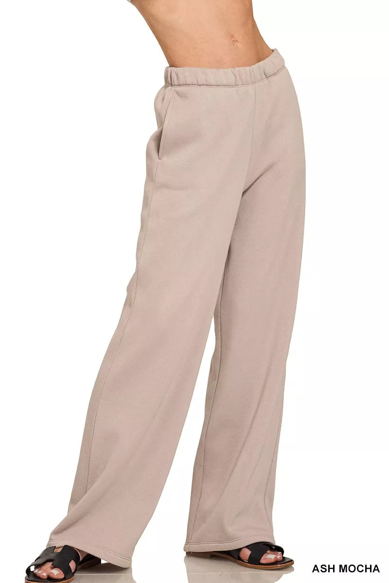 Zenana Fleece Sweatpants with Pockets – Cozy Everyday Comfort