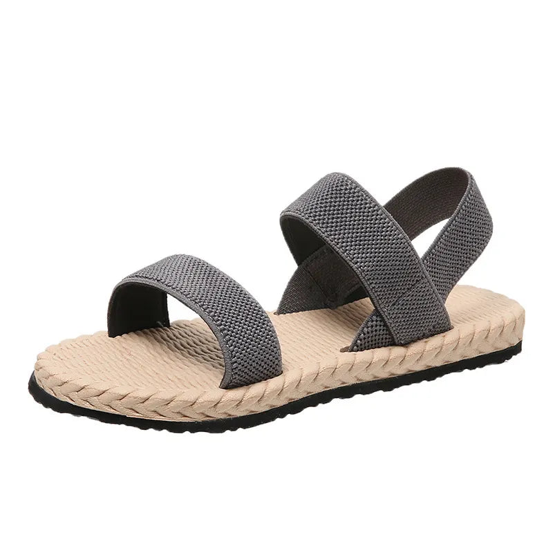 Open Toe Flat Sandals – Casual Comfortable Summer Shoes