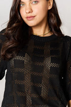 Solid Knit Half Sleeve Top – Classic Round Neck Everyday Top