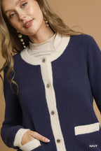 Umgee Two-Tone Button Front Cardigan – Cozy Chic Layered Style