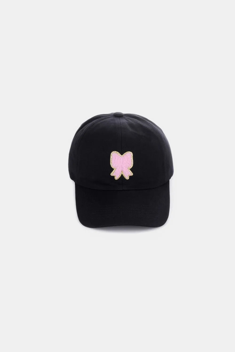 Ribbon Bow Chenille Patch Baseball Cap – Adjustable & Stylish Hat
