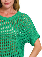 Zenana Fishnet Crochet Knit Cover-Up – Chic Boho Summer Style