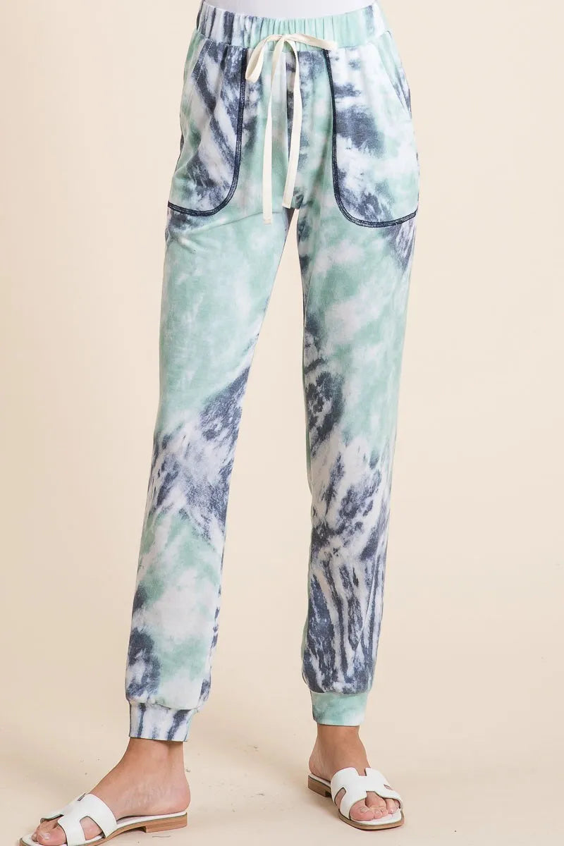 Tie Dye French Terry Sweat Pants – Trendy Comfortable Loungewear