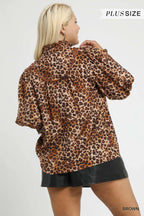 Leopard Print Ruffle Neck Blouse – Chic Statement Top for Day or Night