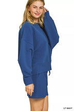 Zenana Ribbed Pullover & Shorts Set – Chic Lounge Style for Every Season