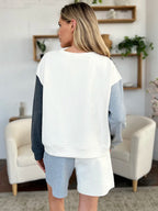 Contrast Drop Shoulder Top & Shorts Set – Trendy, Comfy & Versatile