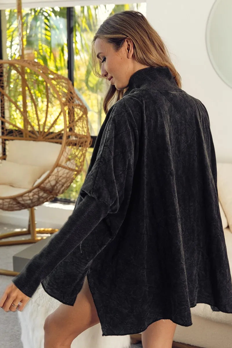Oversized Fleece Quarter-Zip Sweatshirt – Soft Cozy & Street-Ready