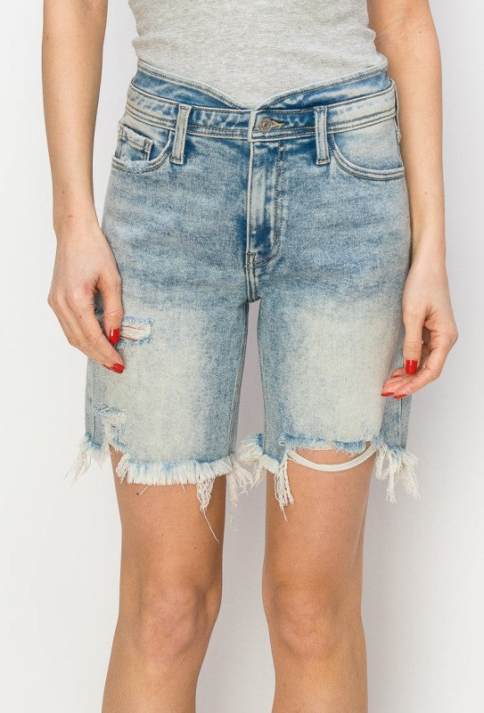 Artemis Vintage High Rise Bermuda Shorts – Tulip Waistband Style