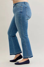 Judy Blue Mid Rise Tummy Control Bootcut Jeans – Trendy Release Hem