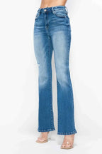 Distressed High Rise Bootcut Jeans – Vintage Style & All-Day Comfort