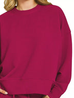 Zenana Ribbed Pullover & Shorts Set – Effortless Lounge & Casual Style