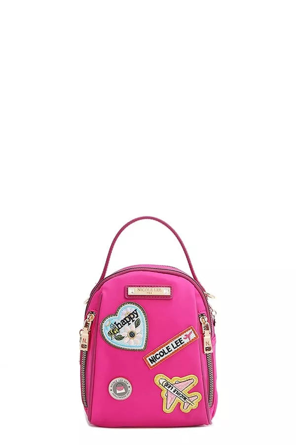 Embroidered Travel Patch Bag | Multi-Way Backpack, Crossbody & Handbag