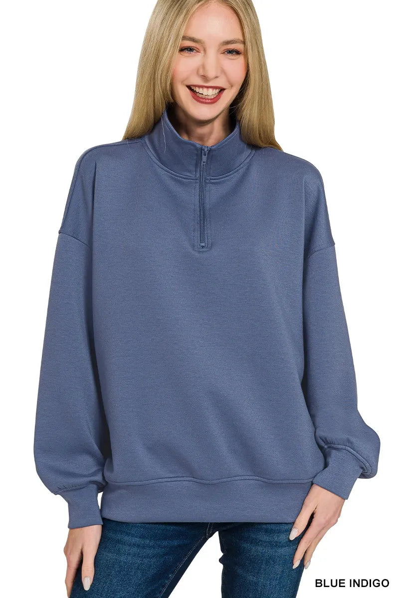 Scuba Quarter-Zip Sweatshirt – Trendy & Comfortable Casual Essential
