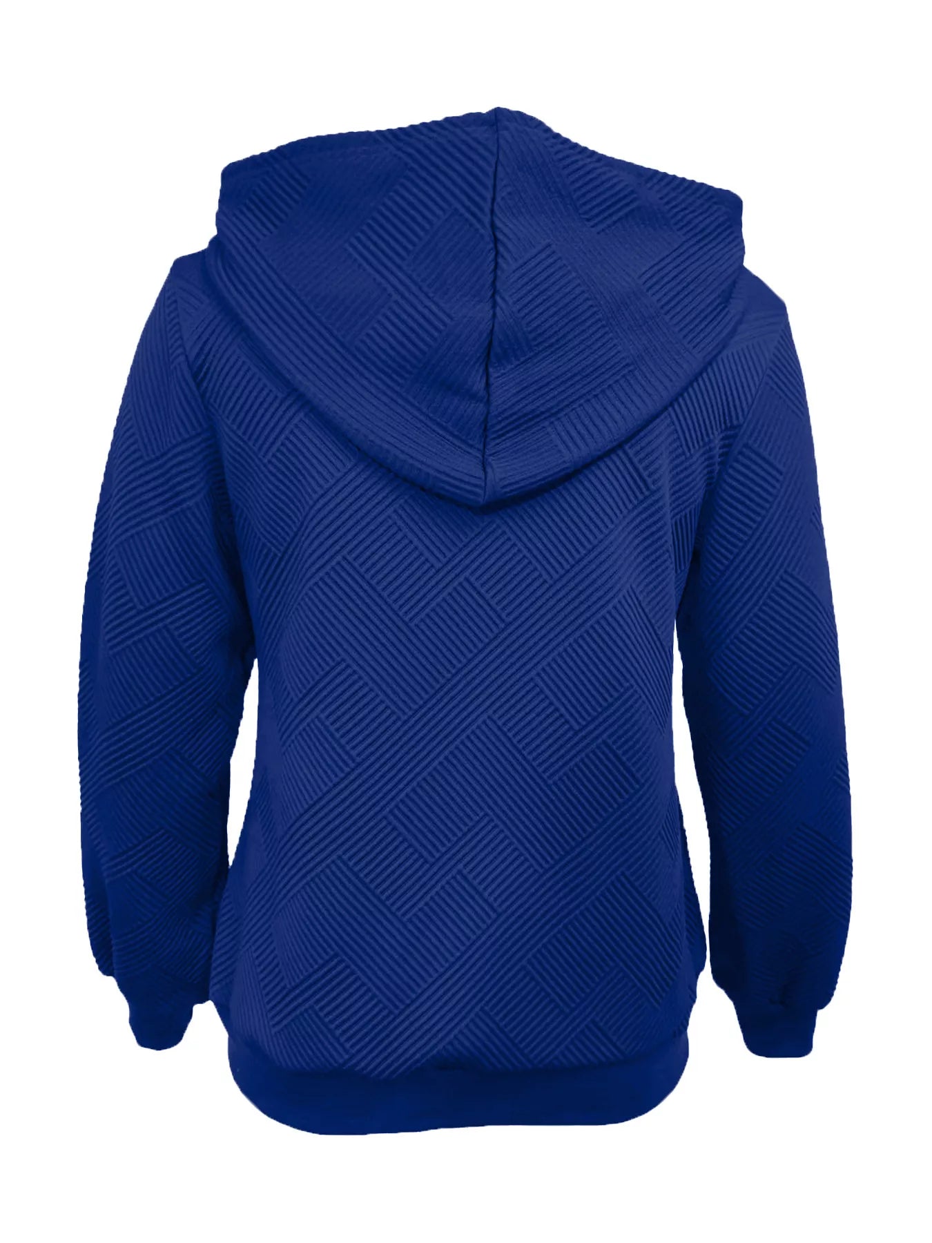 Texture Zip-Up Hoodie with Drawstring – Casual Everyday Layer