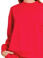 Zenana Scuba Sweatshirt & Shorts Set – Sporty Chic Lounge Look