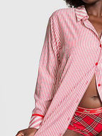 Striped Long Sleeve Button-Up Shirt – Classic Casual Chic