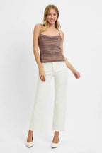 Tummy Control Mid Rise Ankle Straight Jeans | Sleek Everyday Fit