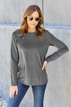 Round Neck Long Sleeve Top – Classic, Comfy & Versatile