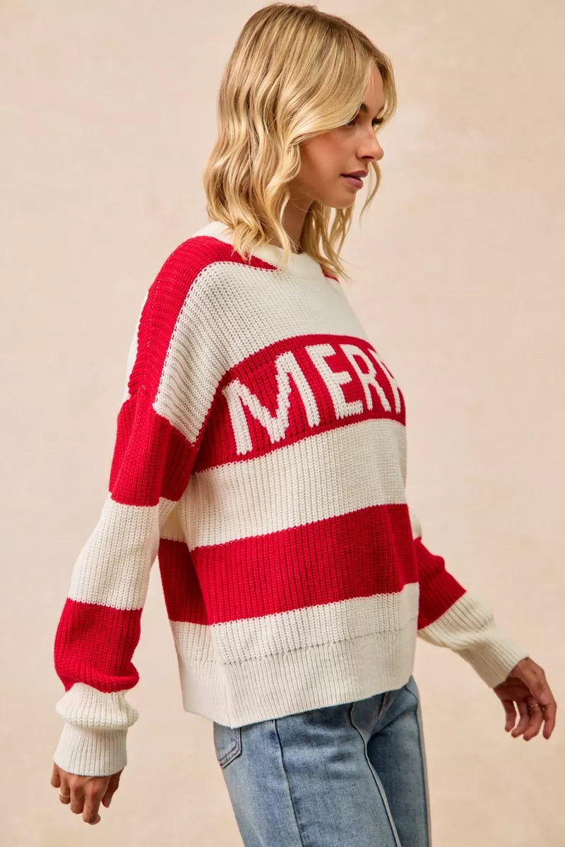 MERRY Graphic Holiday Pullover Sweater