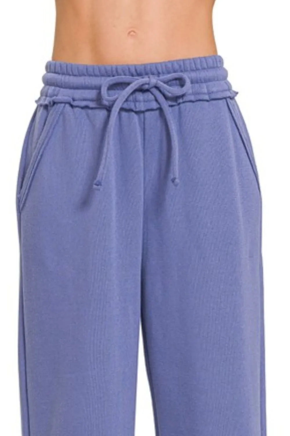 Fleece Exposed Seam Sweatpants – Wide-Leg, Cozy & Effortlessly Stylish